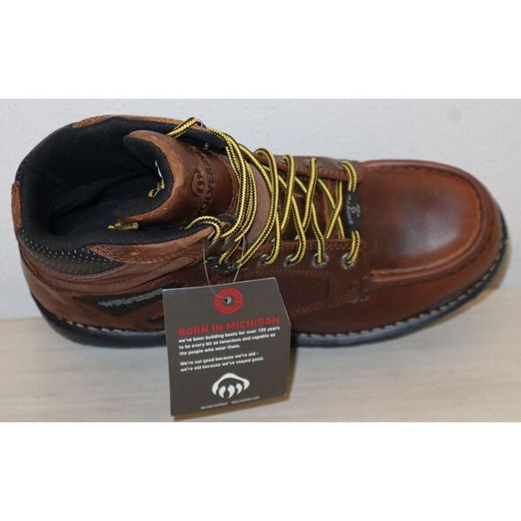 Wolverine W211001 Men Sz 11M Tobacco Brown Hellcat 6" Moc Toe CT Wedge Boot - Picture 10 of 16